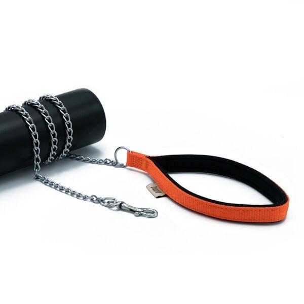 Doggie Comfort Dokuma Köpek Gezdirme Tasması Medium Turuncu 2x110 Cm