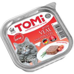 Tomi Dana ve Kanatlı Etli Pate Yetişkin Konserve Kedi Maması 100 Gr