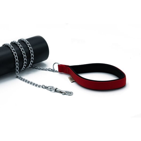 Doggie Comfort Dokuma Köpek Gezdirme Tasması Medium Kırmızı 2.5x110 Cm