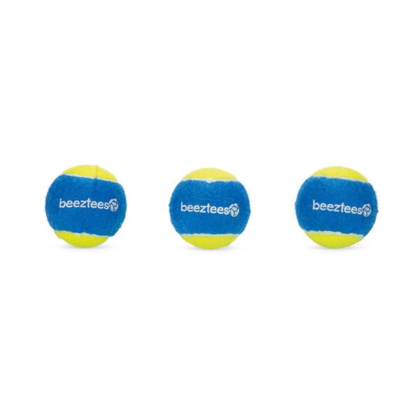 Beeztees Tenis Topu Köpek Oyuncağı Mavi 3 Adet 6.3 Cm
