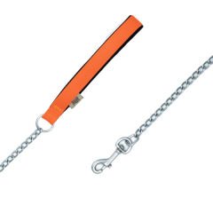 Doggie Comfort Dokuma Köpek Gezdirme Tasması Medium Turuncu 2.5x110 Cm