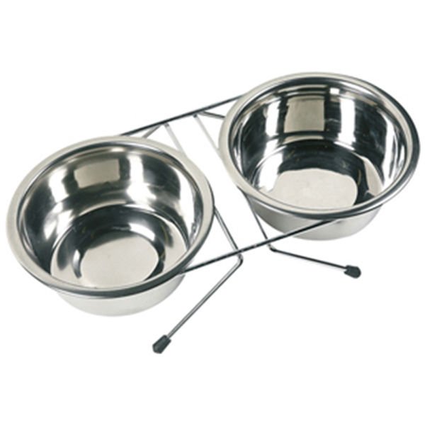 Flamingo Duo Dinner Kedi ve Köpek Çelik Mama Kabı 2 Adet 13 Cm