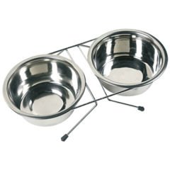 Flamingo Duo Dinner Kedi ve Köpek Çelik Mama Kabı 2 Adet 13 Cm