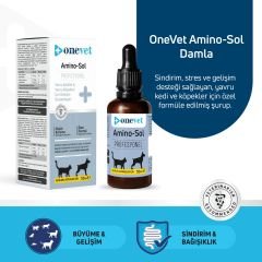 OneVet Amino-Sol Yavru Kedi ve Köpekler İçin Gelişim Destekleyici Damla 50 Ml