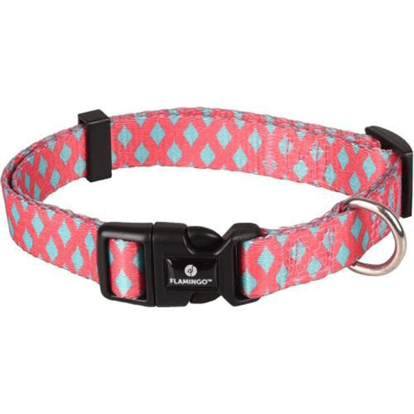 Flamingo Sue Köpek Boyun Tasması Pembe/Yeşil 30-45 Cm
