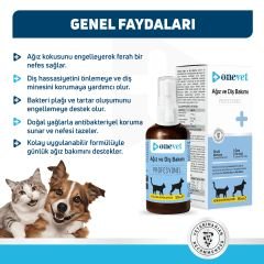 OneVet Kedi ve Köpekler İçin Ağız ve Diş Bakımı Destekleyici Sprey 50 Ml