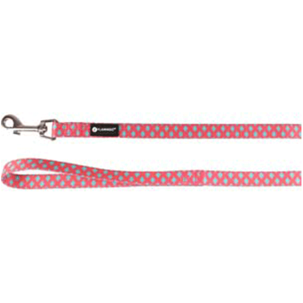 Flamingo Sue Köpek Gezdirme Kayışı Pembe-Yeşil 120 Cm 15 Mm