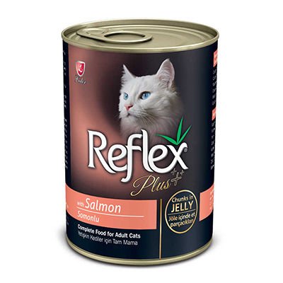 Reflex Plus Somon Balıklı Konserve Yetişkin Kedi Maması 400 Gr