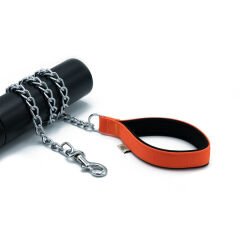 Doggie Comfort Dokuma Köpek Gezdirme Tasması Medium Turuncu 3.5x110 Cm