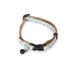 Beeztees Zilli Kedi Boyun Tasması Kahverengi/Mavi 10x32 Cm