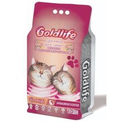 GoldLife Aktif Carbonlu Çiçek Kokulu Topaklanan Bentonit Kalın Taneli Kedi Kumu 10 Lt