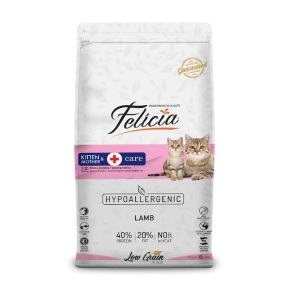 Felicia Hipoalerjenik Kuzu Etli Anne ve Yavru Kedi Maması 500