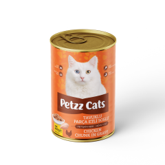 PetzzCats Tavuk Etli Yetişkin Kedi Konservesi 400 Gr 1 Adet