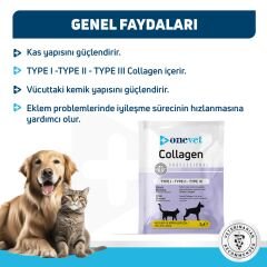 OneVet Eklem ve Kas Destekleyici Kolajen Kedi ve Köpekler için Saşe 3 Gr 1 Adet