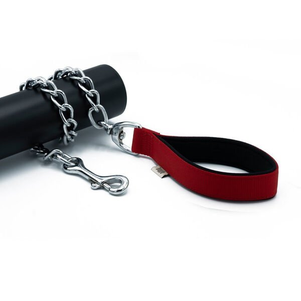 Doggie Comfort Dokuma Köpek Gezdirme Tasması Medium Kırmızı 4.5x80 Cm