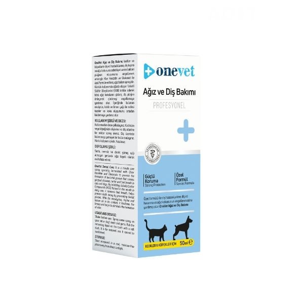 OneVet Kedi ve Köpekler İçin Ağız ve Diş Bakımı Destekleyici Damla 50 Ml