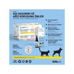 OneVet Kedi ve Köpekler İçin Ağız ve Diş Bakımı Destekleyici Damla 50 Ml