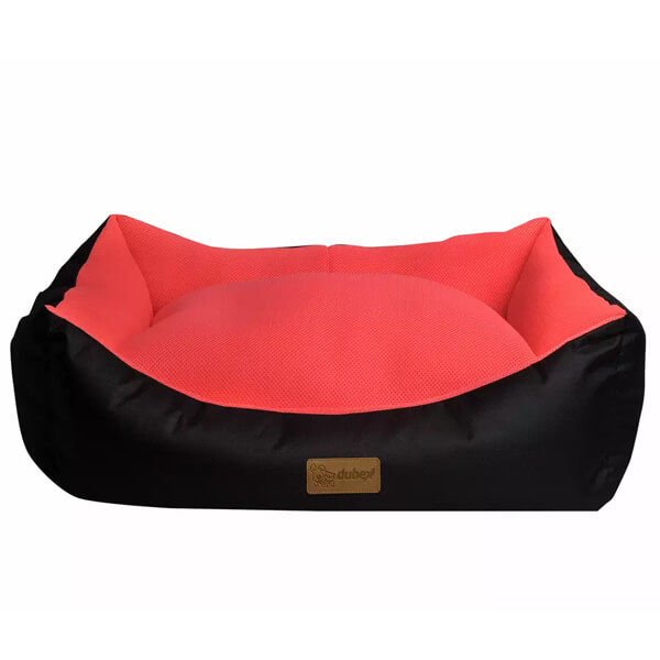 Dubex Dondurma Dikdörtgen Köpek ve Kedi Yatağı Siyah/Pembe Small 50x38x19 Cm