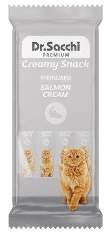 Dr.Sacchi Creamy Sıvı Kısırlaştırılmış  Somonlu Kedi Ödülü 4 Lü