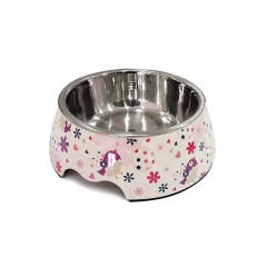 Pet Loves Melamin Kedi ve Köpek Mama ve Su Kabı Kuş Desenli 700 Ml 22x21x7.5 Cm