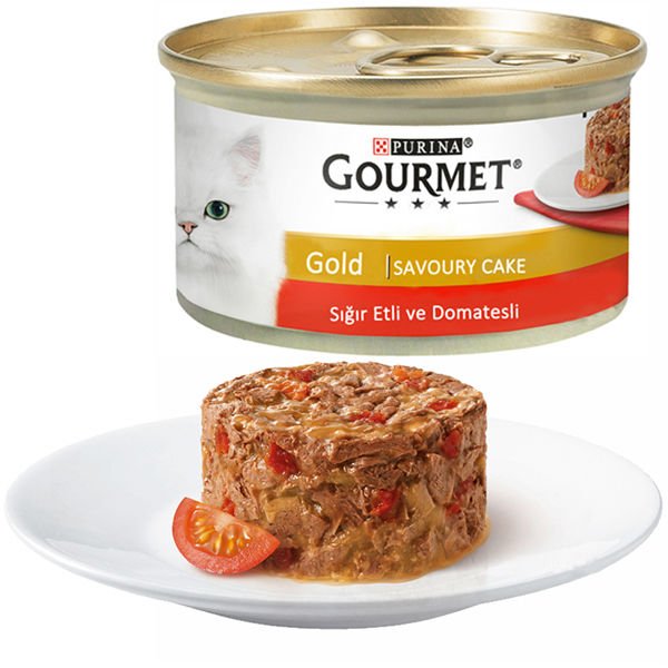 Gourmet Gold Savoury Cake Etli Domatesli Yetişkin Konserve Kedi Maması 85 Gr