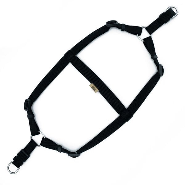 Doggie Comfort Dokuma Ronin Köpek Göğüs Tasması Large Siyah 2x55-65 Cm