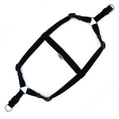 Doggie Comfort Dokuma Ronin Köpek Göğüs Tasması Large Siyah 2x55-65 Cm
