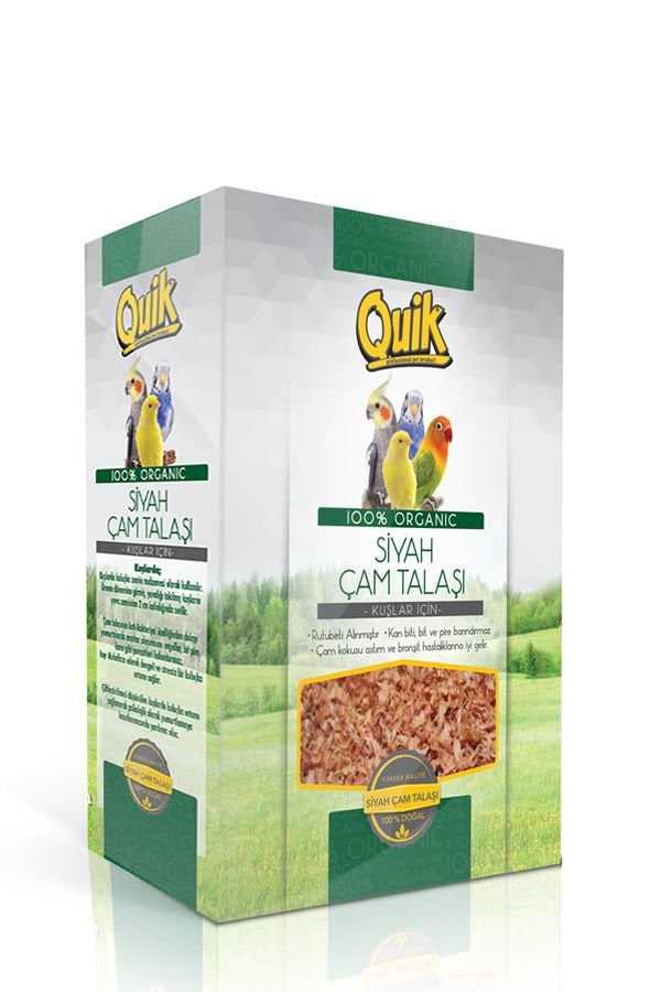 Quik Kuşlar İçin Siyah Çam Talaşı 50 Gr