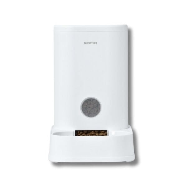 Pawgether Fresh Go 100 Hazneli Otomatik Kedi ve Köpek Mama Kabı 18x18x16 Cm 3.5 Lt Beyaz