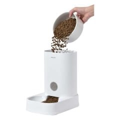 Pawgether Fresh Go 100 Hazneli Otomatik Kedi ve Köpek Mama Kabı 18x18x16 Cm 3.5 Lt Beyaz