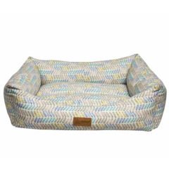 Dubex Makaron Dikdörtgen Yatak VR12 Mavi Kısa Çizgili (S) 50x38x19h Cm