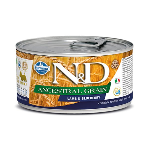 N&D Düşük Tahıllı Kuzu Etli ve Yaban Mersinli Köpek Konservesi 140 Gr