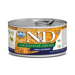 N&D Düşük Tahıllı Kuzu Etli ve Yaban Mersinli Köpek Konservesi 140 Gr