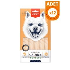 Wanpy Krema Tavuklu ve Peynirli Sıvı Köpek Ödülü 5x14 Gr