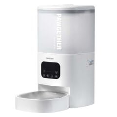 Pawgether Wifi Bağlantılı Otomatik Kedi ve Köpek Mama Kabı 18.8x18.8x35.5 Cm 4Lt Beyaz