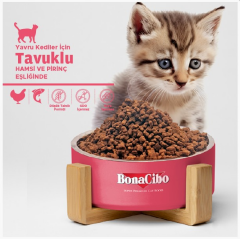 BonaCibo Tavuklu (Hamsi ve Pirinç eşliğinde) Yavru Kedi Maması 1.5 Kg