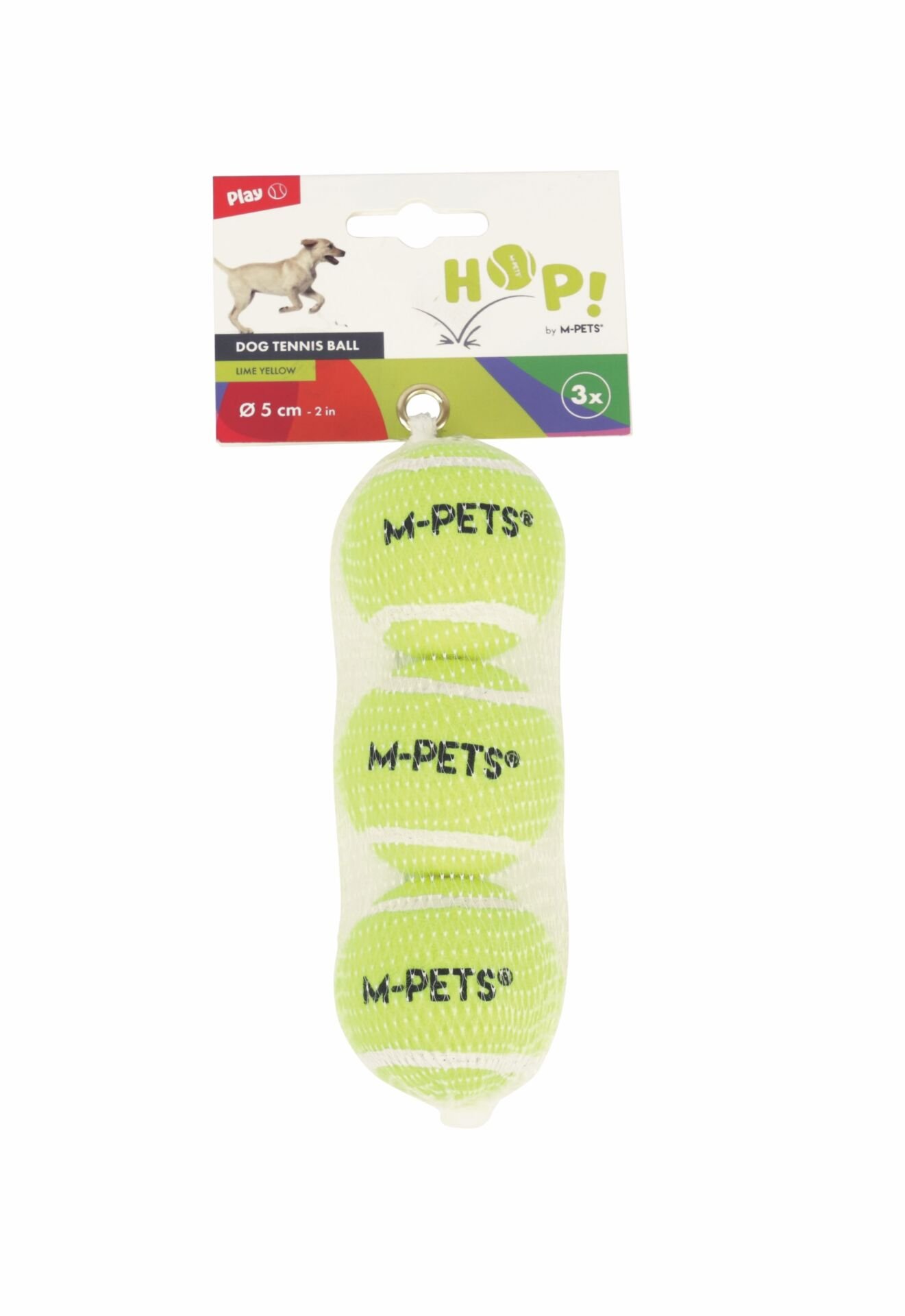 M-Pets Hop Tenis Topu Köpek Oyuncağı 5 Cm 3 Adet Sarı