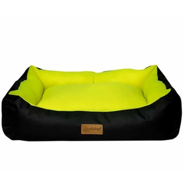 Dubex Dondurma Dikdörtgen Köpek ve Kedi Yatağı Siyah/Sarı Xlarge 95x70x22 Cm