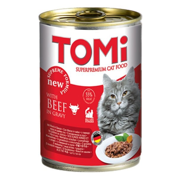 Tomi Sığır Etli Yetişkin Konserve Kedi Maması 400 Gr