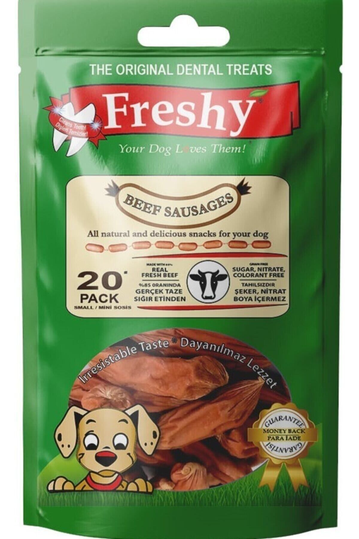 Freshy Mini Sausages Small Küçük Boy Sosis Köpek Ödülü 100 gr - 15'li Paket