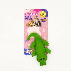 Euro Cat Toys Peluş Küçük Timsah Kedi Oyuncağı Yeşil