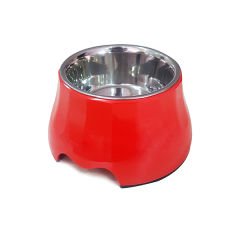 Pet Loves Melamin Kedi ve Köpek Mama ve Su Kabı Yükseltili Kırmızı 400 Ml