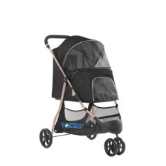 Tommy Evcil Hayvan Arabası 74.5x52.2x98 Cm Siyah Max 15 Kg