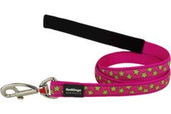 Red Dingo Fixed Star Pembe Lime Yıldızlı Köpek Uzatma Tasması 20 Mm