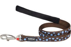 Red Dingo Kahverengi Mavi Benekli Köpek Uzatma Tasması 20 Mm