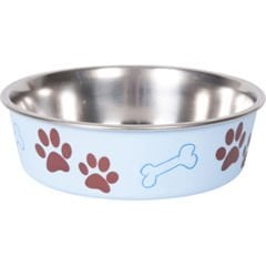 Flamingo Bella Çelik Köpek Mama Kabı Açık Mavi 21 Cm