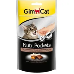 Gimcat Nutri Pockets Tavuklu Biotin Kedi Ödül Maması Tablet 1 Adet 60 Gr