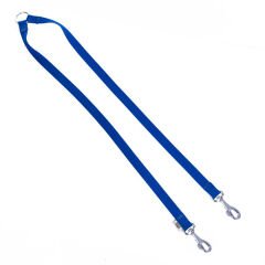 Doggie Dokuma Çift Köpek Gezdirme Tasma Aparatı Medium Mavi 2x60-60 Cm