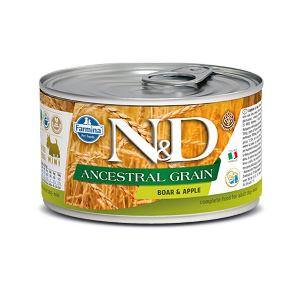 N&D Düşük Tahıllı Domuzlu ve Elmalı Köpek Konservesi 140 Gr