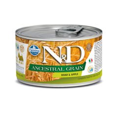 N&D Düşük Tahıllı Domuzlu ve Elmalı Köpek Konservesi 140 Gr